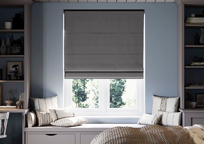 Shima Faux Silk, Slate - Twist&Fit Roman Blind - Image 3